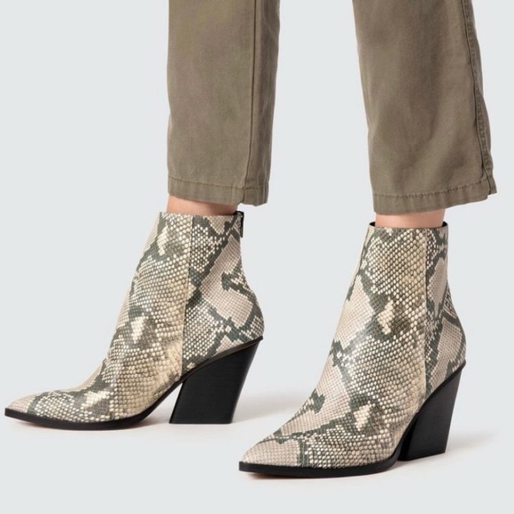 Dolce Vita Issa Snakeskin Ankle Boots